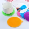 Round Silicone Cleaning Brush Antiscald Nonstick Oil Kitchen Dish Washing Brush Clean Hygienic Cleaning Artifact Rag VT19315578280