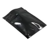 2022新しい100ピース光沢のある黒アルミホイルスナック小売貯蔵包装袋ジッパーヒートシールマイラーフードナッツ包装袋
