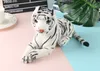 Realistic suave animais pelúcia pelúcia brinquedo tigre listrado marrom branco para crianças presentes de aniversário favores da festa de Natal