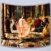 European royal oil painting tapestry home decorative tapestries wall hanging carpet comfortable sofa cover picnic mat T200601