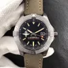44 мм мужские часы мужские наручные часы Sapphire водонепроницаемый V17311 Ti Titanium DLC чехол черный циферблат алмазы безремени нейлоновый ремешок 2824 автоматическое движение