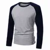 2021 Spring Brand Roupas de manga longa dos homens em torno do pescoço t - shirts Casual Baseball Camisetas Homens Raglan Tee Streetwear Plus Tamanho 4XL G1222