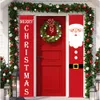 Merry Christmas Knight Curtain Porch Sign Juldekorativ dörrbanner Juldekorationer för hem hängande Xmas 201027