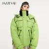 Frauen Daunen Parkas JAZZEVAR 2021 Winter Ankunft Frauen Jacke Hohe Qualität Grün Farbe Mantel Mit Kapuze Mode