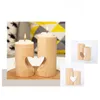 Wooden Tea Light Candle Holder Creative Heart Hollowed-out Candlestick Romantic Table Decoration For Home Birthday Party Wedding HHC2892