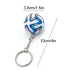 Mode 3d sport fotboll nyckelringar souvenirer PU läder nyckelring för män fotboll fans nyckelring pendant pojkvän gåvor