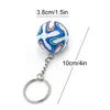 Fashion 3D Sports Football Key Chains Souvenirs PU Leather Keyring for Men Soccer Fans Keychain Pendant Boyfriend Gifts