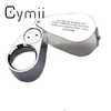 Cymii Watch Repair Tool Metal Jeweller LED Microscope Magnifier Magnifying Glass Loupe UV Light With Plastic Box 40X 25mm263B