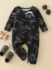 Baby slogan dinosaurus print jumpsuit ze