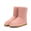 Clásico 5825 Botas de nieve cortas para mujer Suave y cómoda Piel de oveja Botas para mantener el calor Zapatos casuales con bolsa para polvo con tarjeta Wox Hermosos regalos F23U