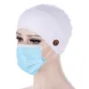 Retro Donne Turbante Testa Avvolgere Cappello Con Bottone Copricapo Foulard Cofano Interno Hijab Cap Musulmano Hijab Chemio Cappelli Turbantes Caps