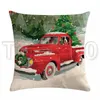 Kudde-Case Juldekorationer Röd Pickup Truck Christmas Tree Serie Pillow Case Cushion Cover Hushållsartiklar 45 * 45cm T500450