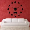 Staffordshire Bull Terrier Diy Big Wall Clock Staffie Diy Gigante Arte da parede decorativa relógio de parede Breed Breed Ornament Memorial Presente Y28435719