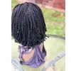 Новое поступление 14 дюймов черный цвет Короткий странный плетеный парик Full Handtied плетеный кружевной фронт с фигурными советами для женщин в Африке