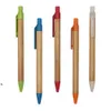 Penne a sfera in carta Kraft Stick Pen Press Tube Articoli di cancelleria per scrittura RRB13445