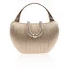Clutch Bag Women Wedding Luxury Handbags for Champagne Elegant Shoulder Diamond U Shape Clasp Purse