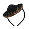 Halloween-stro Mexicaanse Hoed Hoofdbanden Mini Stro Mexicaanse Hoed Fiesta Headwear Pasen Headpiece Party Decor levert G220301