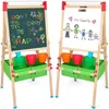 Amerikaanse voorraad Arkmiido Kids Ezel met Papier Roll Dubbelzijdig Whiteboard Krijtbord Staand Ezel Getallen en andere AccessoiresA32 A56 A55