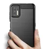 Coque de protection en silicone TPU, texture en fibre de carbone, antichoc, pour Motorola Moto G9 Plus Moto G9 Play