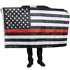90 * 150 cm ABD Polis Bayrakları Ince Amerikan Ulusal Afiş Beyaz ve Mavi Yıldız Baskılı Şerit Pirinç Grommets DHL ile