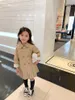 Newest Little Girls Tench Coats Cotton Winter Stylish Fashions Polka Dot Outwear Autumn Front Pockets Boys Gilrs baby wearing Coat for 1-6T