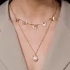 Kadın Chokers İnci Kolye Kelebek Suçlama Kolyesi Altın Zincirleri Çok Katmanlı Kadın Kolyeler Moda Mücevher Hediyesi ve Sandy Yeni