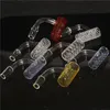 14mm Derece Renkli Kuvars Banger ile Derin Oyma Desen Sigara Aksesuarları Cam Bongs Su Boruları Için Dab Rigs