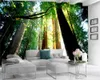 3d Wallpaper Wall Promotion 3d Modern Wallpaper Dense Towering Trees Romantic Scenery Decorative Silk 3d Mural Wallpaper