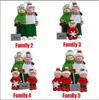 2020 Ren Jul Personliga Ornament Survivor Karantän Familj 3 4 Mask Snowman Hand Sanitized Xmas Dekorera Creative Pendant