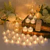 Bougies LED sans flamme à piles, 12/24 paquets de bougies chauffe-plat réalistes, scintillantes, avec télécommande, pour fête, mariage, décoration de maison