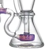 Douchekop Percolator Hookahs Glass Bongs Recycler PERC Waterleidingen Olie DAB Rigs 14mm Vrouwelijke verbinding met Kom