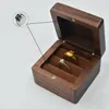 صندوق المجوهرات الإبداعية خشب الخشب القرط صناديق قلادة الحالات تخزين الأسود الجوز الصلبة حالة الخشب YL297