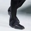 Pantalones estilo Bv con cremallera dividida en la parte inferior del pie, pantalones casuales de pierna ancha, pantalones de traje recto para hombre