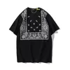 Fashion-2021 Europa Primavera Estate Paisley Bandana Stampa Cotton Tee Skateboard Maglietta da uomo Donna Casual Tshirt251Y