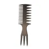 Peigne à cheveux à trois côtés Insert Afro Hair Pick Peigne Mâle Large Dent Classique Huile Slick Styling Brosse À Cheveux