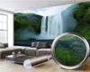 Custom 3d Landscape Wallpaper Home Decor 3d Wallpaper Beautiful Mountain Waterfall Romantic Landscape Decorative 3d Mural Wallpaper