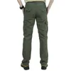 Calças de carga leves militares dos homens verão impermeável respirável calças secas rápidas corredores masculino exército tático calça casual 201110
