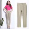 Pantalones Mujeres Casual Elástico Streetwear Pantalones de cintura alta Mujer Pantalones elegantes Mujeres Tallas grandes 5XL Oficina Pantalones Q1418 201113