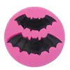 Halloween Silicone Bat Moldes Christmas Fantasma Festival Decoração Bolo Modeles Biscoitos De Açúcar Biscoitos Cozimento Fácil Desmantelamento Molde