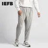 IEFB / abbigliamento da uomo Giappone pantaloni pieghettati maschio autunno nuovo rugoso metà cucitura aperta caviglia pantaloni alla caviglia elastico in vita Y3493 201110