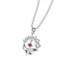 Thaya s925 silver halsband lejon design röd konstgjord kristall sterling silver hänge halsband för kvinnor lyxiga fina smycken q0531
