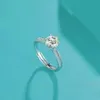 Diseñador de lujo con anillo de diamantes, temperamento de moda clásico, anillo de estrella, lleno de personalidad, regalo de pareja, joyería de compromiso de fiesta para mujeres, buena y agradable