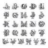 BAMOER 2019 YENI 925 Ayar Gümüş Vintage A - Z Clear CZ 26 Mektup Alfabe Boncuk Charms Fit Bilezikler DIY Takı BSC030 Q1218