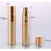 5ml UVゴールドシルバーブラックパルファムガラス香水スプレー化粧品ボトルDIY高品質アトマイザー旅行容器500ピース/ LOTPLSオーダー