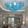 Yaratıcı Mavi Kuş Yuva Tavan Lambası Çocuk Odası Yatak Odası Akdeniz Tarzı Aydınlatma Restoran Aydınlatma Sıcak Romantik