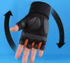 Halvfingerhandskar WeightLifting Glove för sportbandband CrossFit Non-Slip Bodybuilding Barbell Kettlebell Supportband Q0107