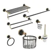 Nuovi arrivi Set di accessori per il bagno in oro e neroPorta cartaPortasciugamaniPorta scopinoportasciugamani Set di accessori per il bagno T200425