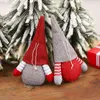 2020 Tabela brinquedo artesanal de Natal sueco Gnome escandinavo Tomte de Santa Nisse Nordic Plush Ornament Xmas Tree Decoração LX3930