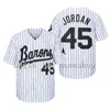 qq88 Michael Jor und Rookie Chicago Birmingham Barons 45 College-Baseballtrikot, Größe S-XXXL