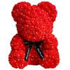 Diamond Rose Bear Eternal Artificial Roses Foam Flower Diamonds bear rose Valentine's Day Romantic gifts Drop 220311